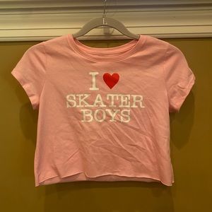 I ❤️ Skater Boys crop top